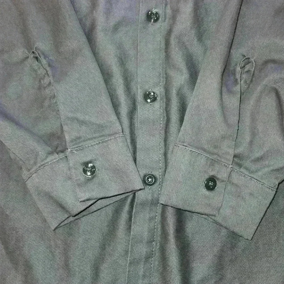 Reed Mens 100% Cotton Button Down Blue Gray Long Sleeve size Medium - Picture 5 of 7